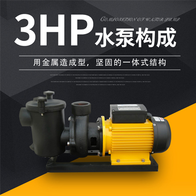 溫泉泳池循環水處理設備：CCPB系列3HP鐵泵